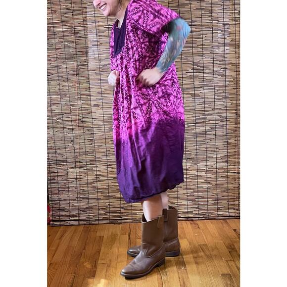 Only Necessities Fuchsia Lounge House Dress size M 14/16 - Picture 5 of 9